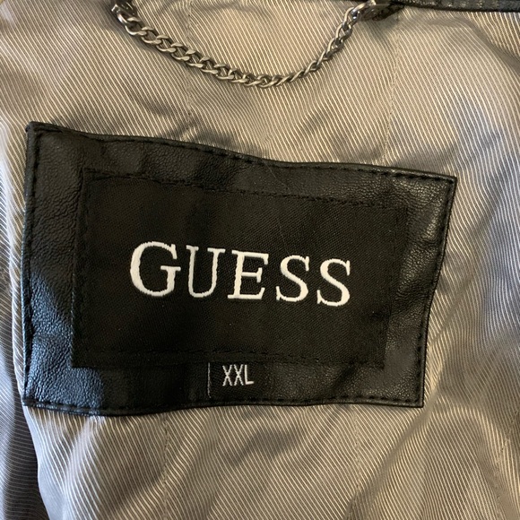Guess Men’s faux-leather jacket XXL Black - Picture 10 of 14